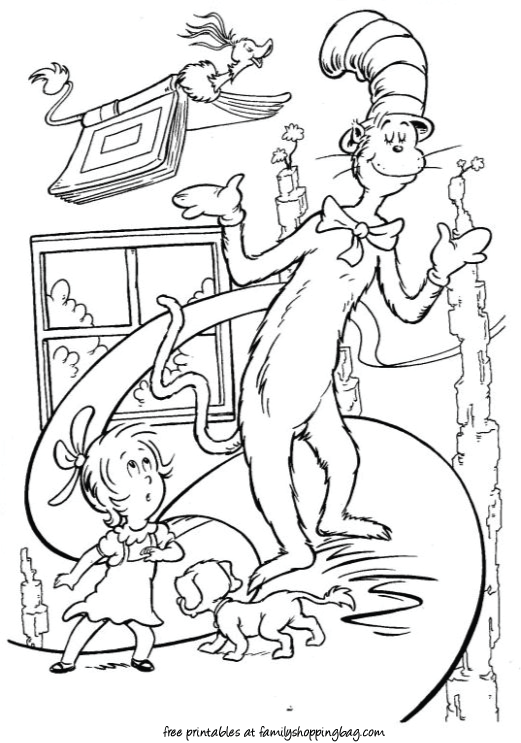 Cat in the Hat Coloring Page 6