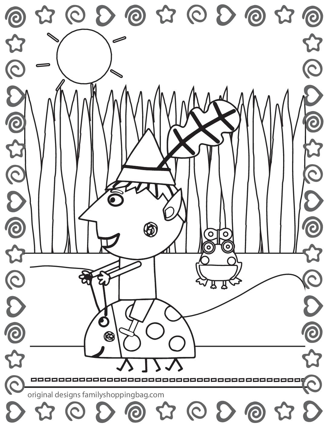 Coloring Page 6 Ben & Holly Coloring Pages