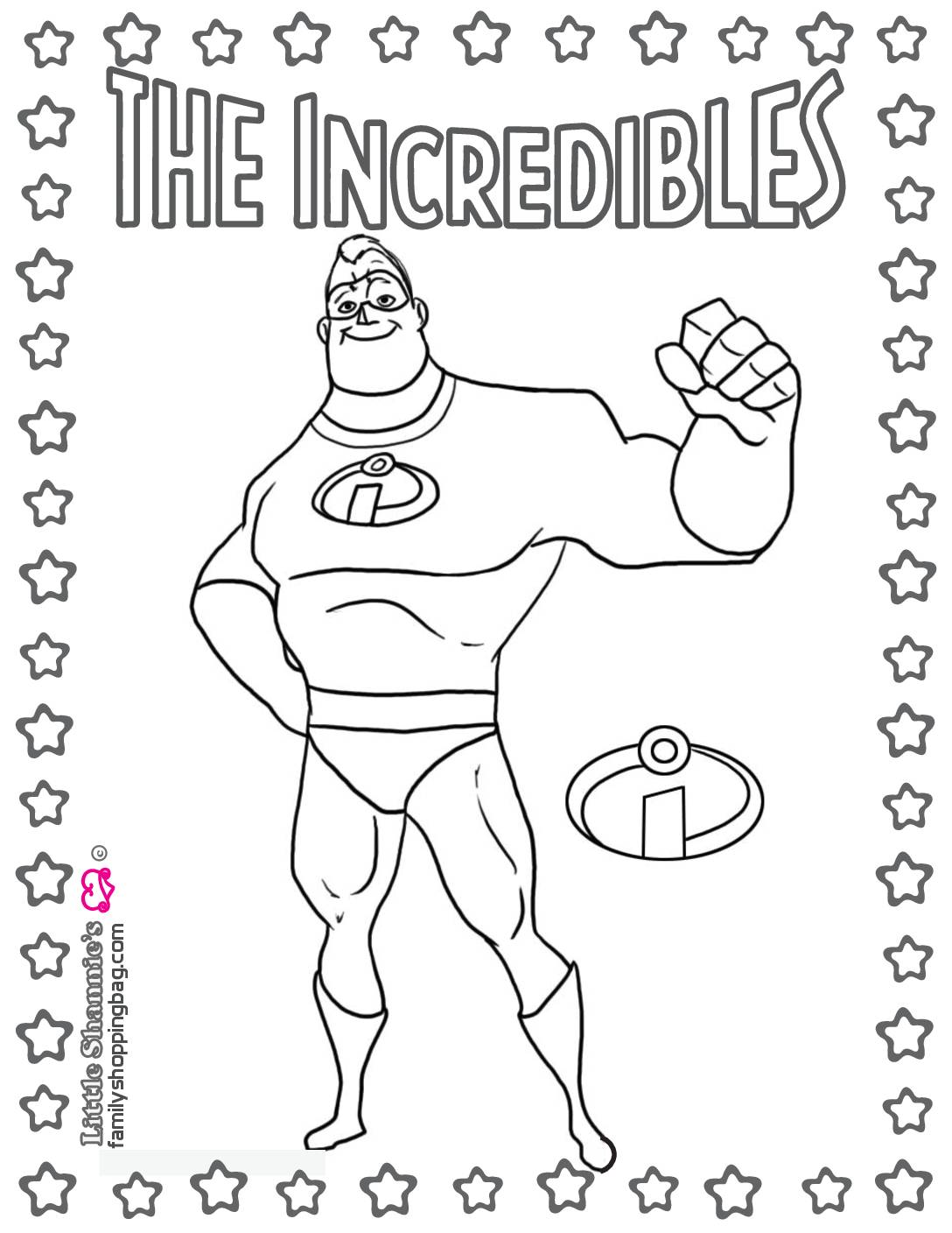 Coloring Page 6 Incredibles Coloring Pages