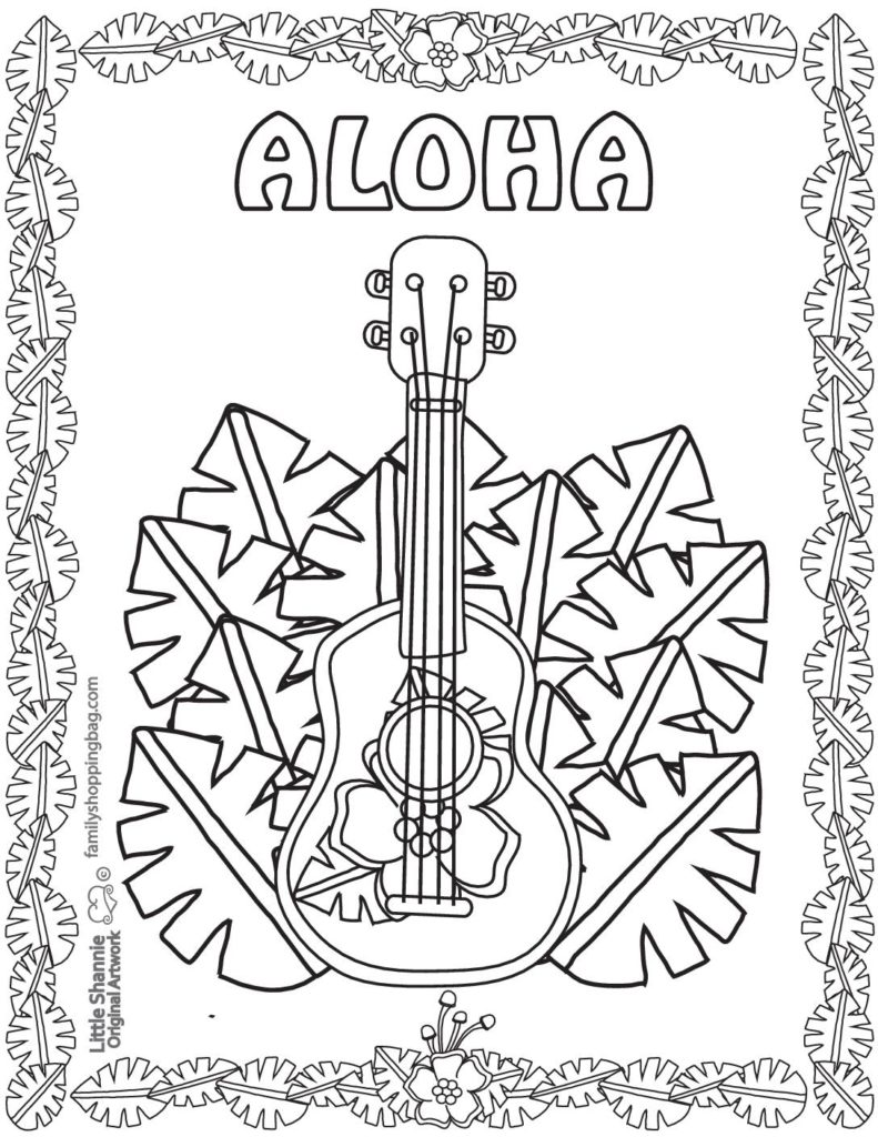 Coloring Page  Luau  pdf
