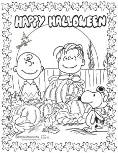 Coloring Page 6 Peanuts Halloween