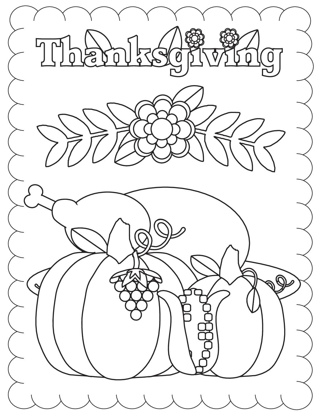 Coloring Page  Thanksgiving  pdf
