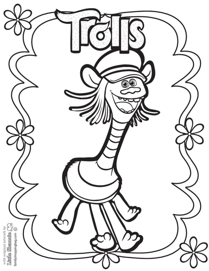 Coloring Page  Trolls  pdf