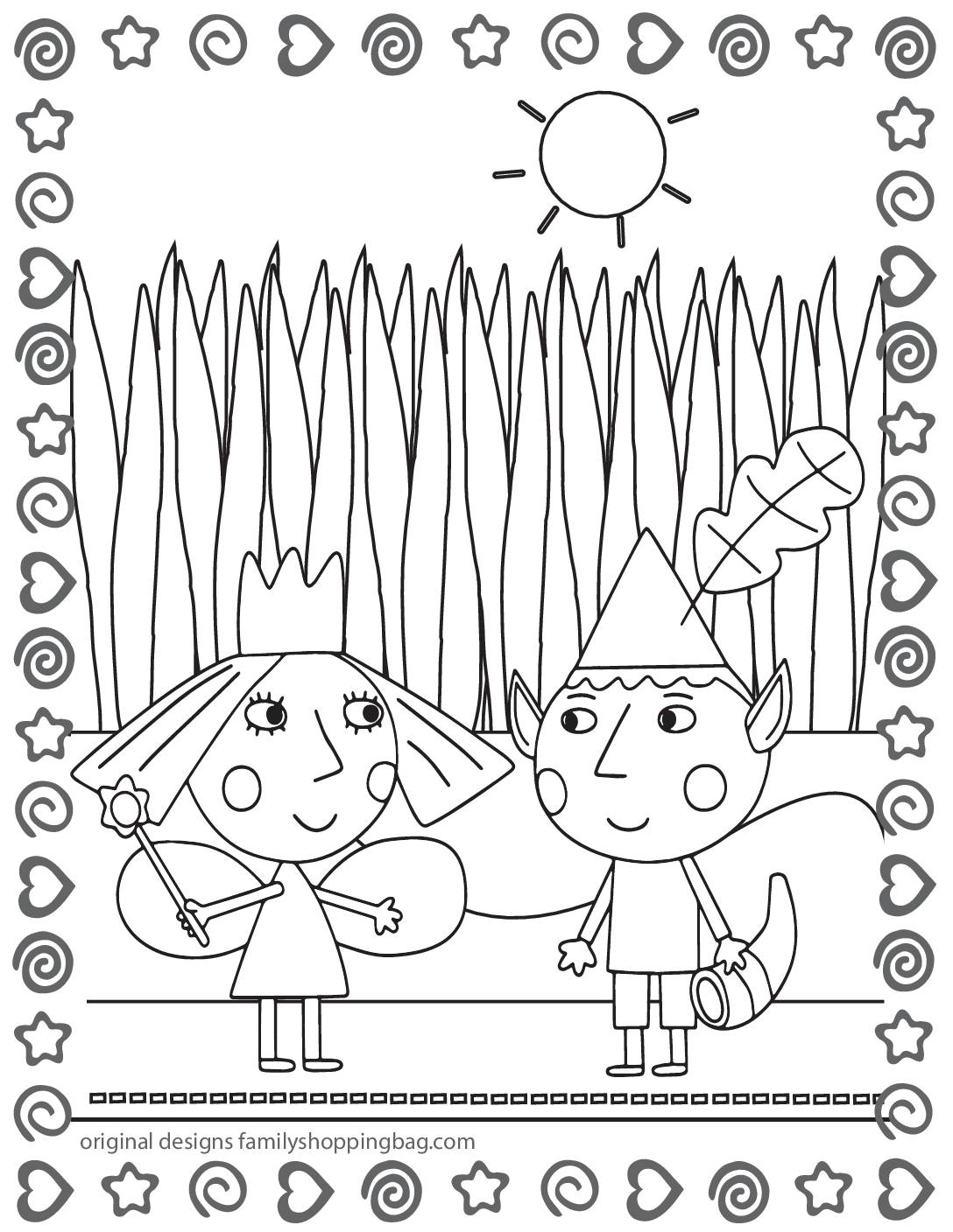 Coloring Page 7 Ben & Holly