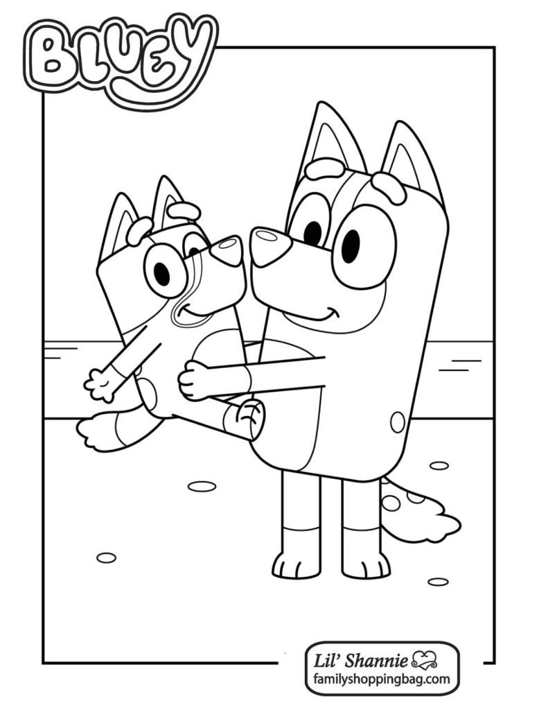 Coloring Page  Bluey  pdf