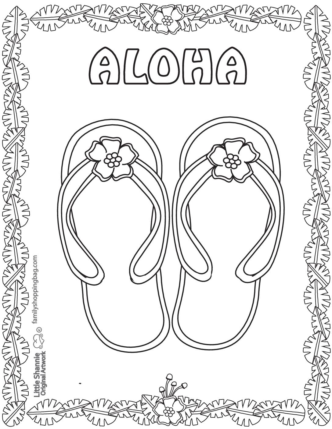 Coloring Page 7 Luau