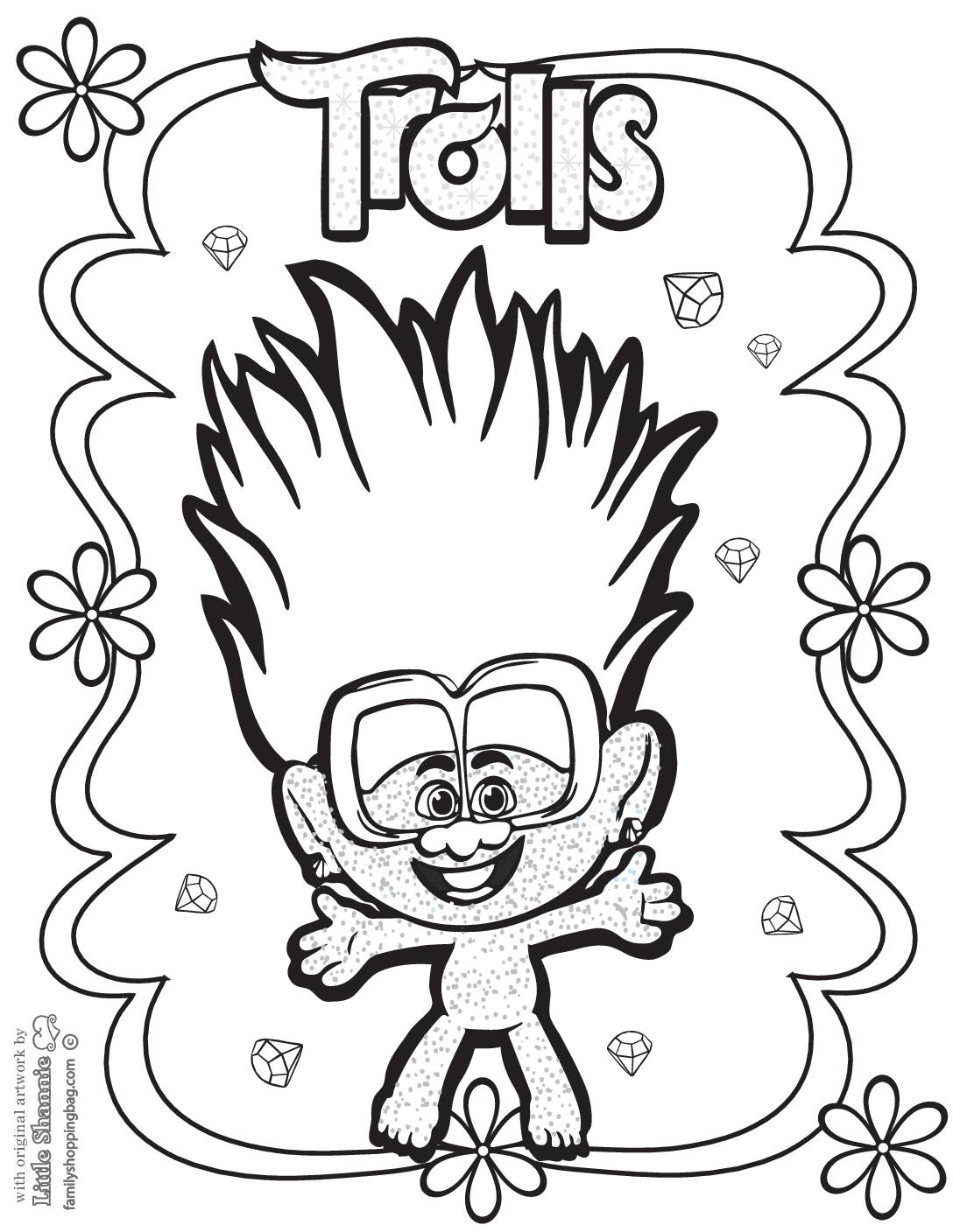 Coloring Page 7 Trolls Coloring Pages