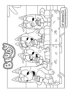 Coloring Page 8 Bluey