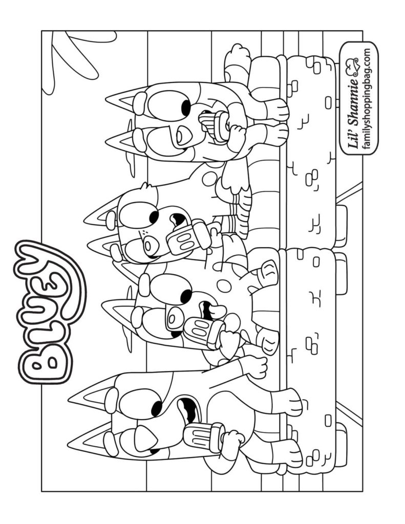 Coloring Page  Bluey  pdf