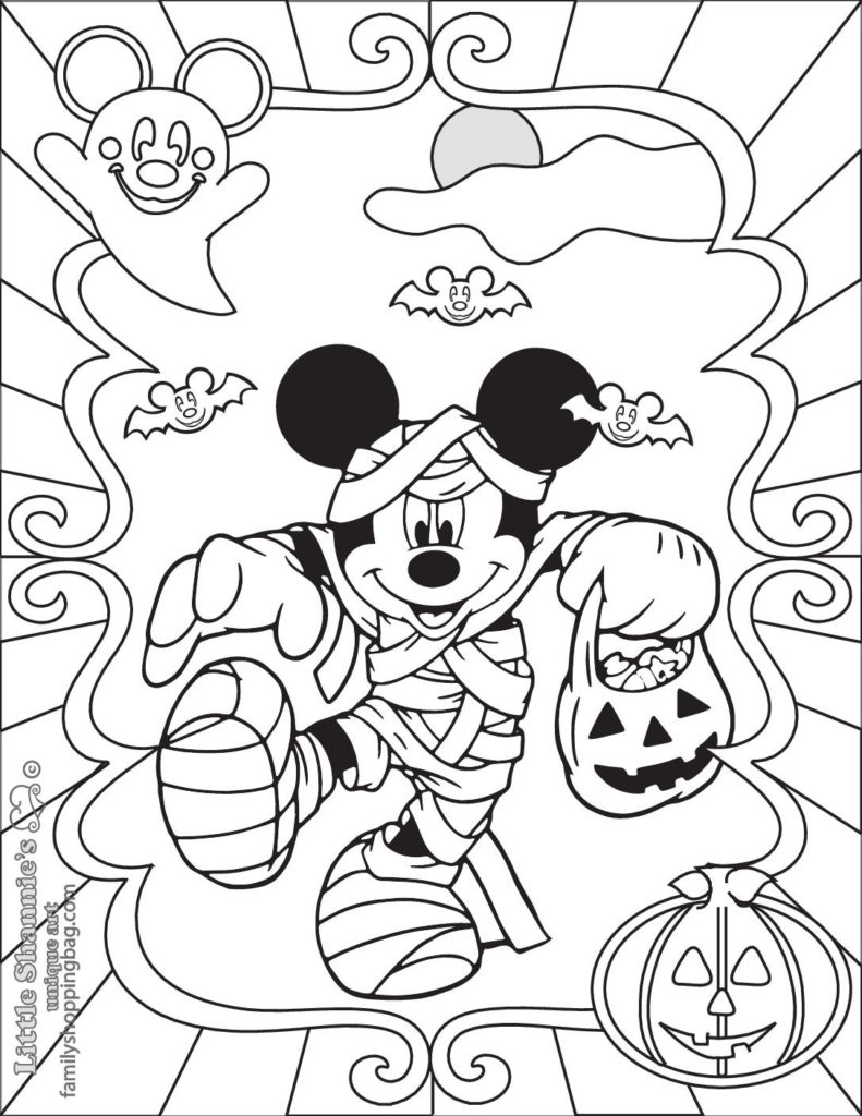 Coloring Page  Mickey Halloween  pdf
