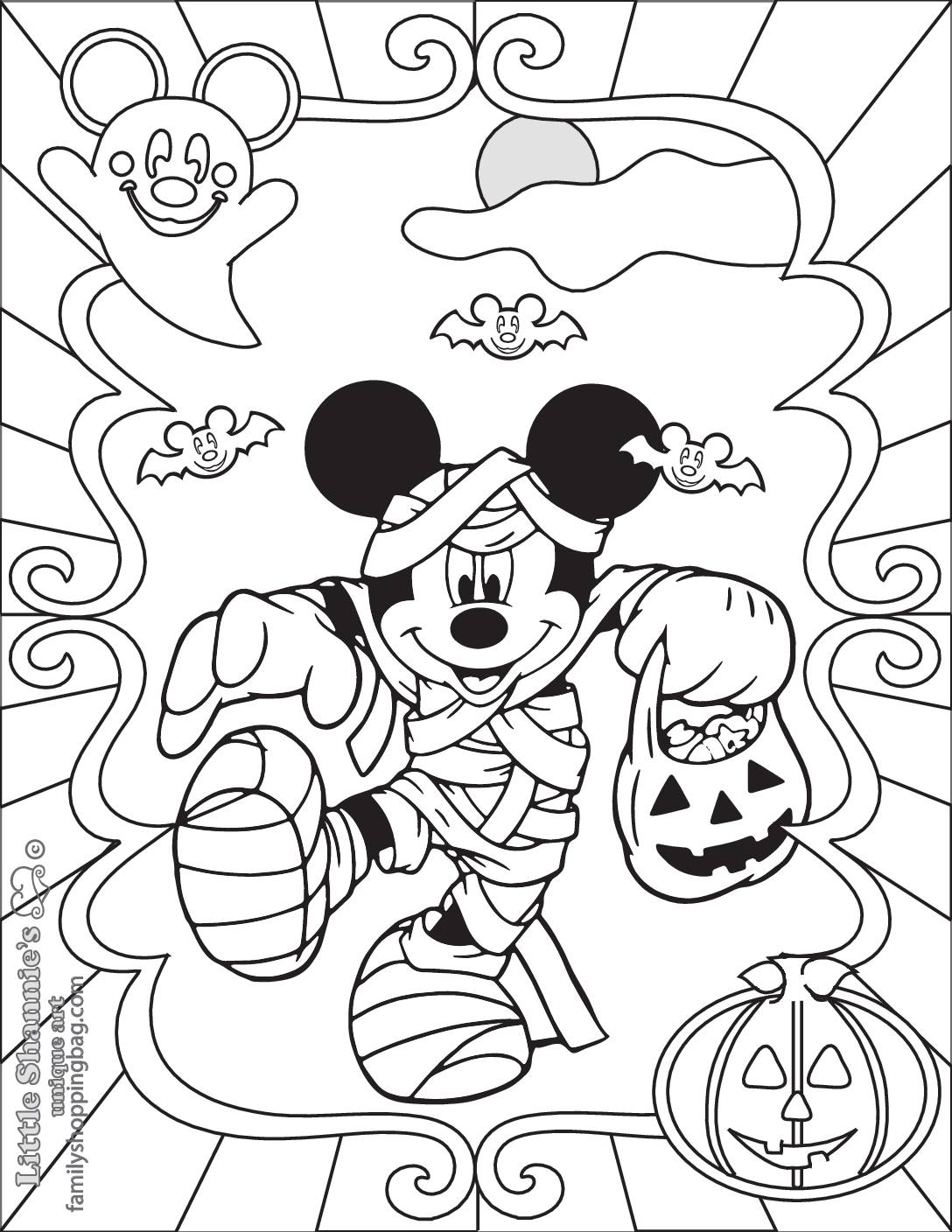 Coloring Page 8 Mickey Halloween