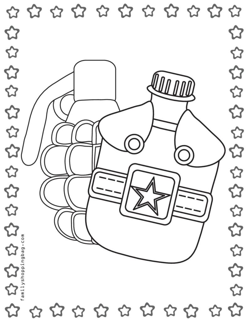 Coloring Page  army  pdf
