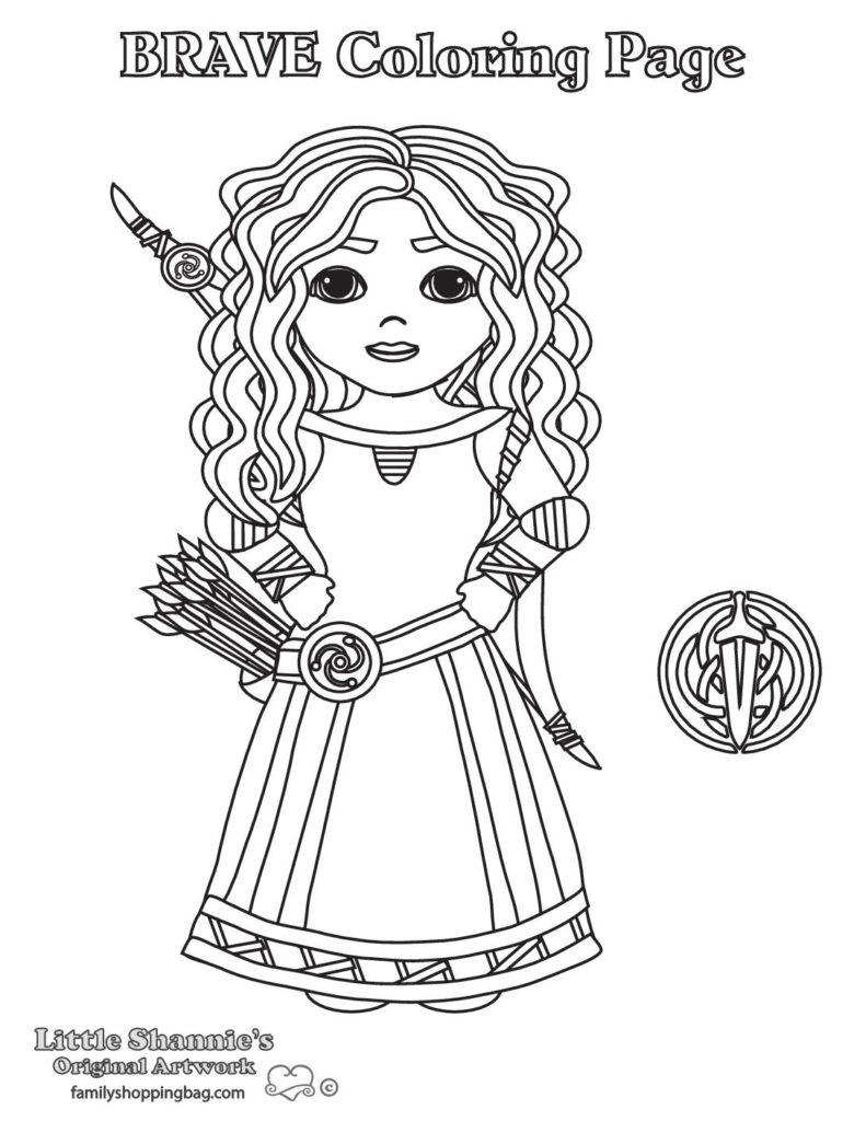 Coloring Page Brave  pdf