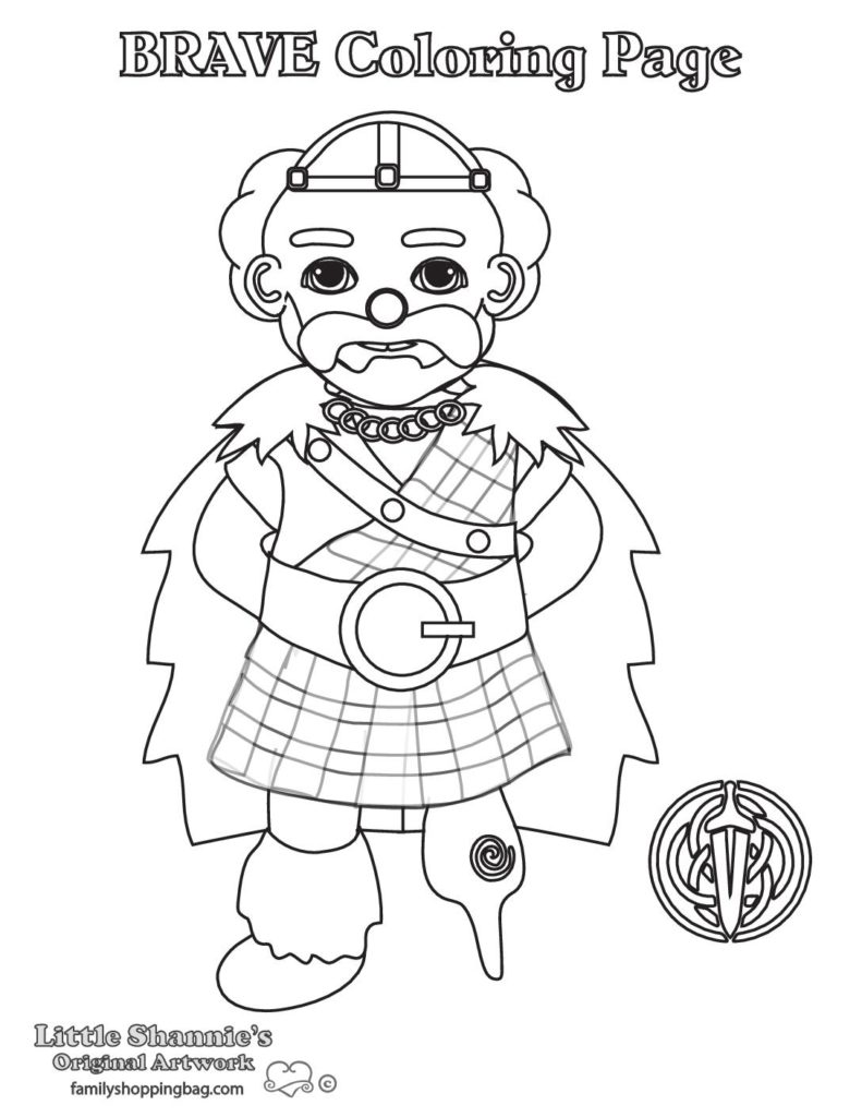 Coloring Page Brave  pdf