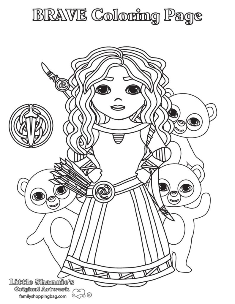 Coloring Page Brave  pdf