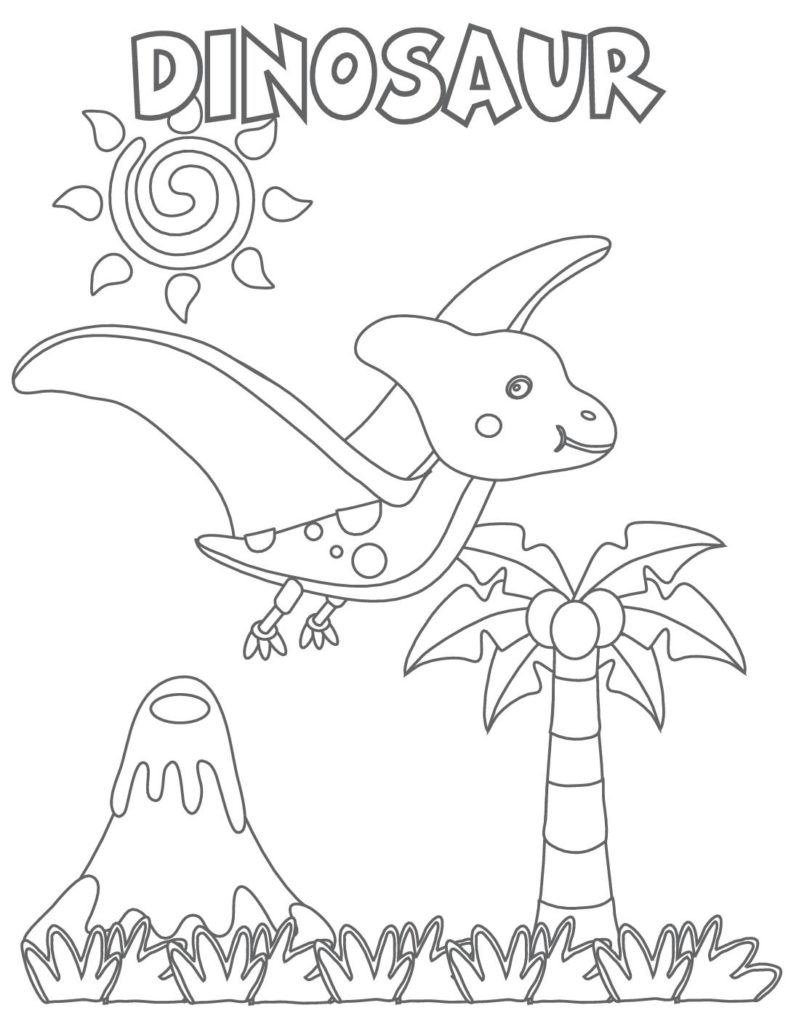 Coloring Page Dinosaur  pdf