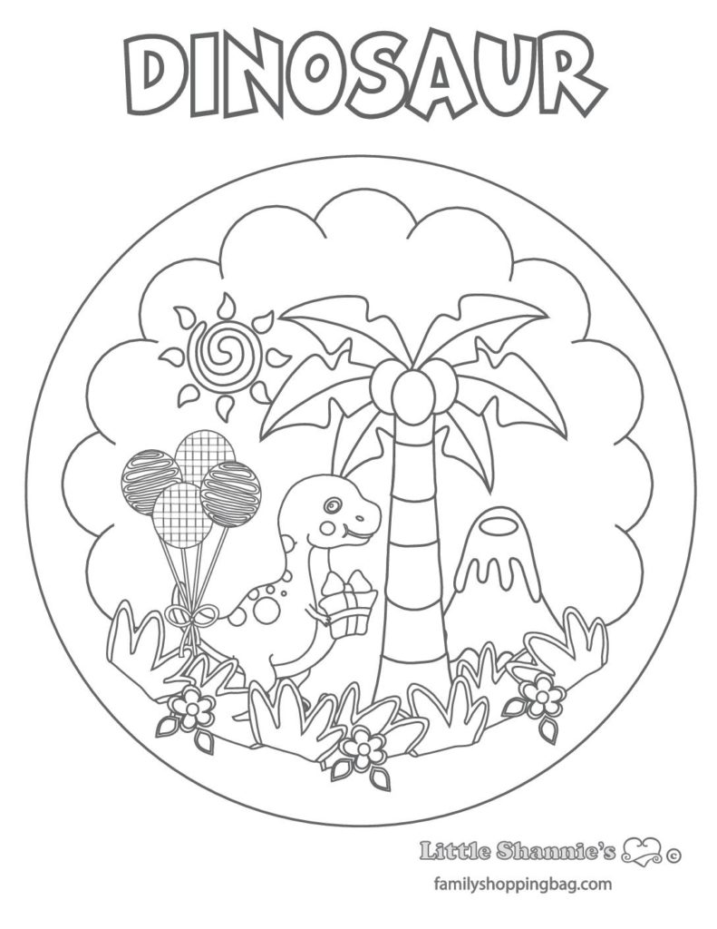 Coloring Page Dinosaur  pdf