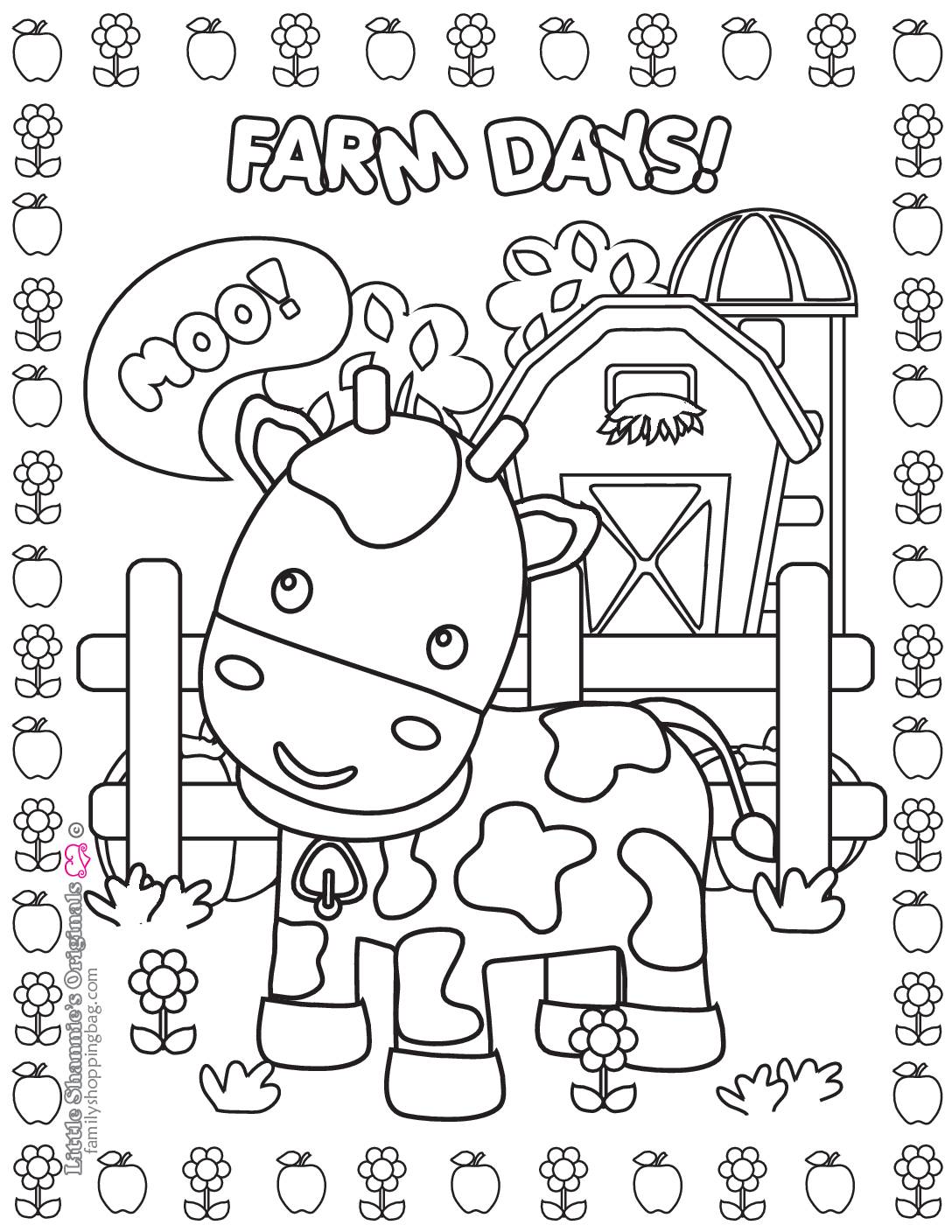 Coloring Page Farm  pdf