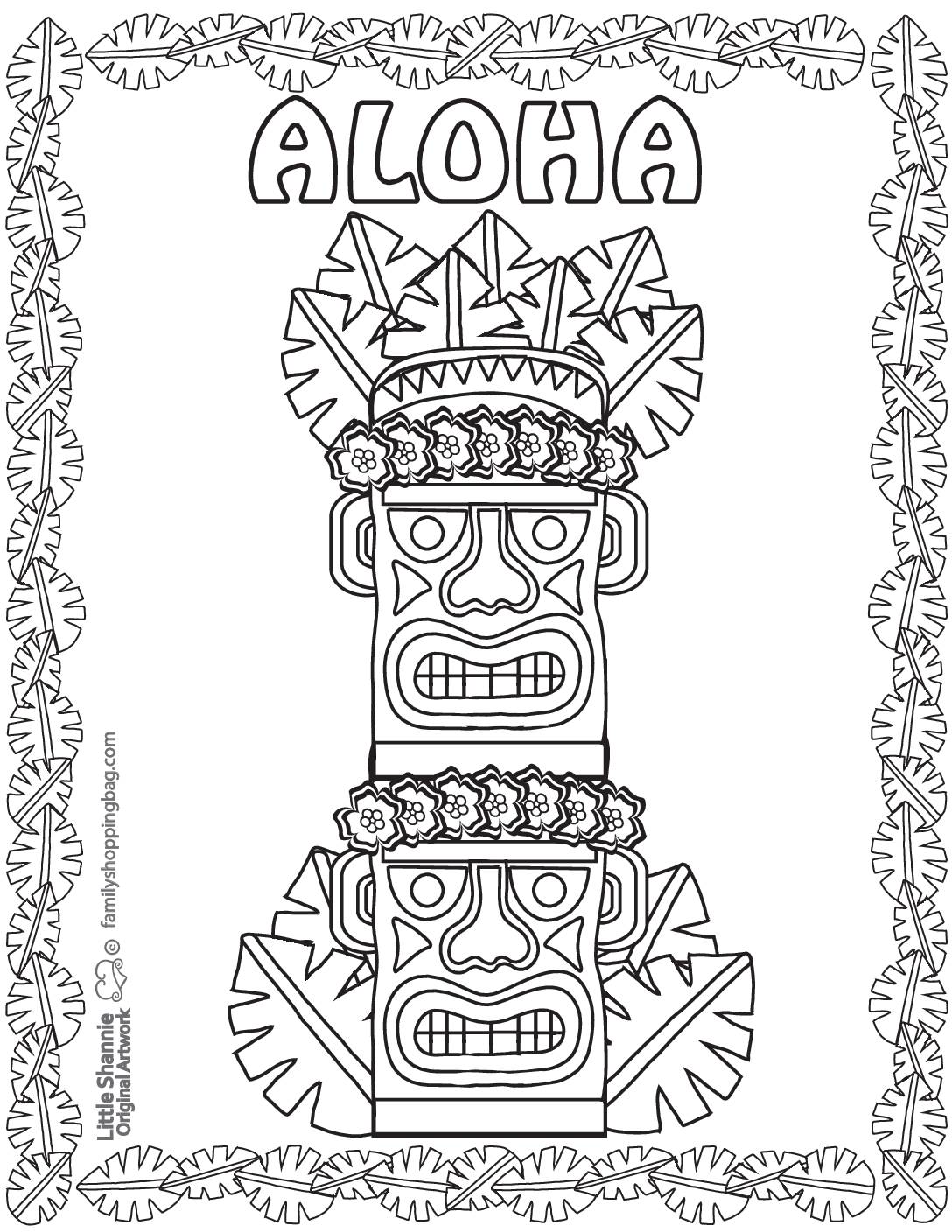 Coloring Page Luau Coloring Pages