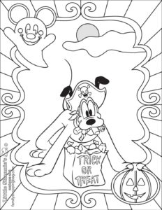 Coloring Page Mickey Halloween