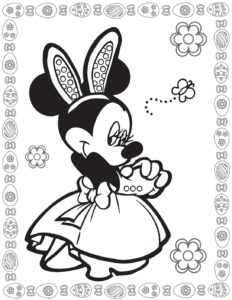 Coloring Page Mouse Easter