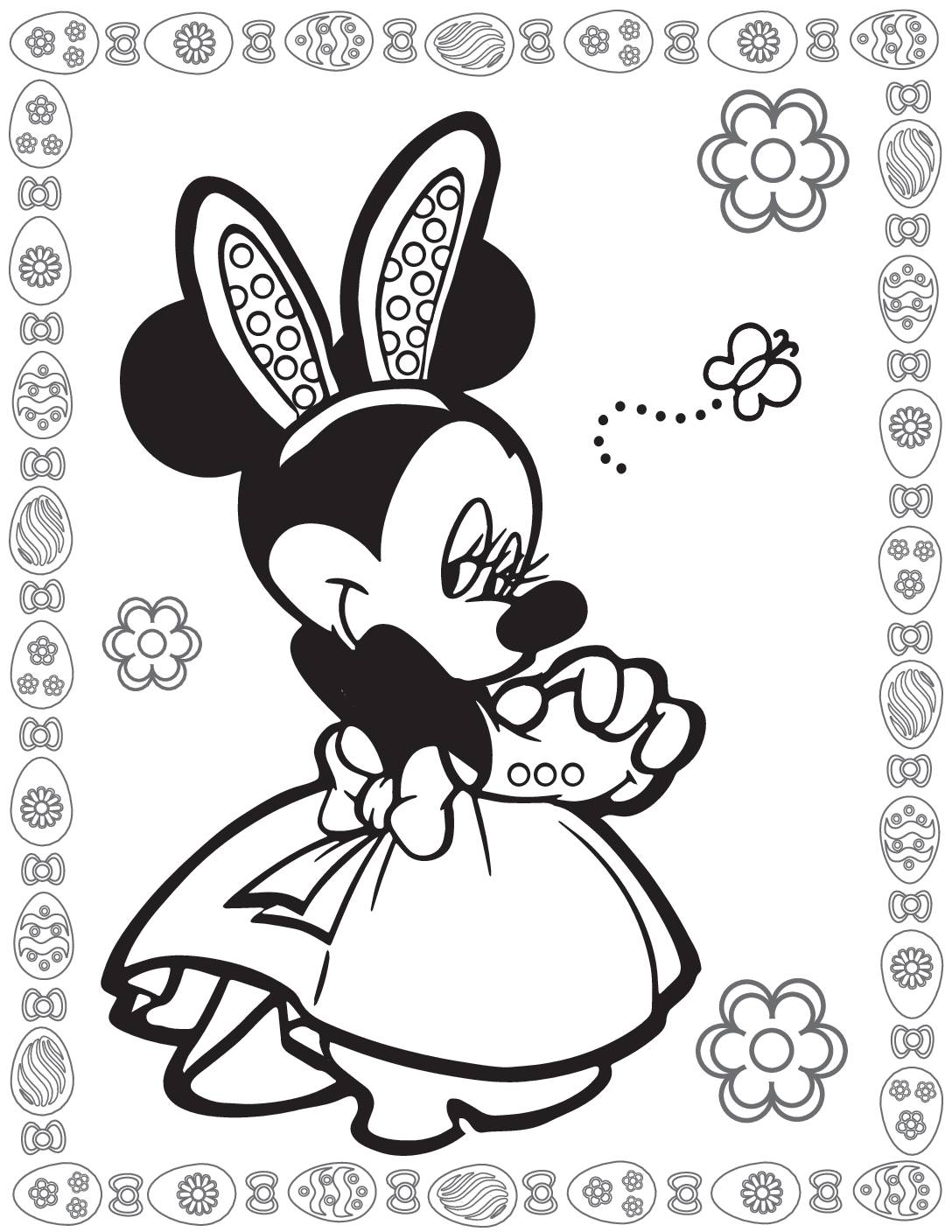 Coloring Page Mouse Easter Coloring Pages