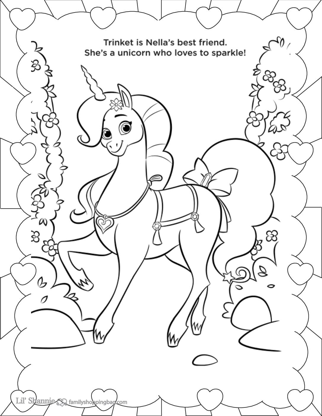 Coloring Page Nella Knight Coloring Pages