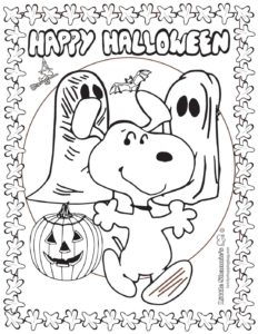 Coloring Page Peanuts Halloween