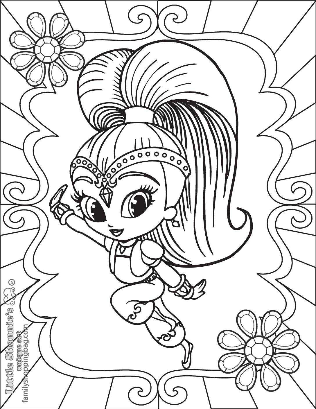 Coloring Page Shimmer Coloring Pages