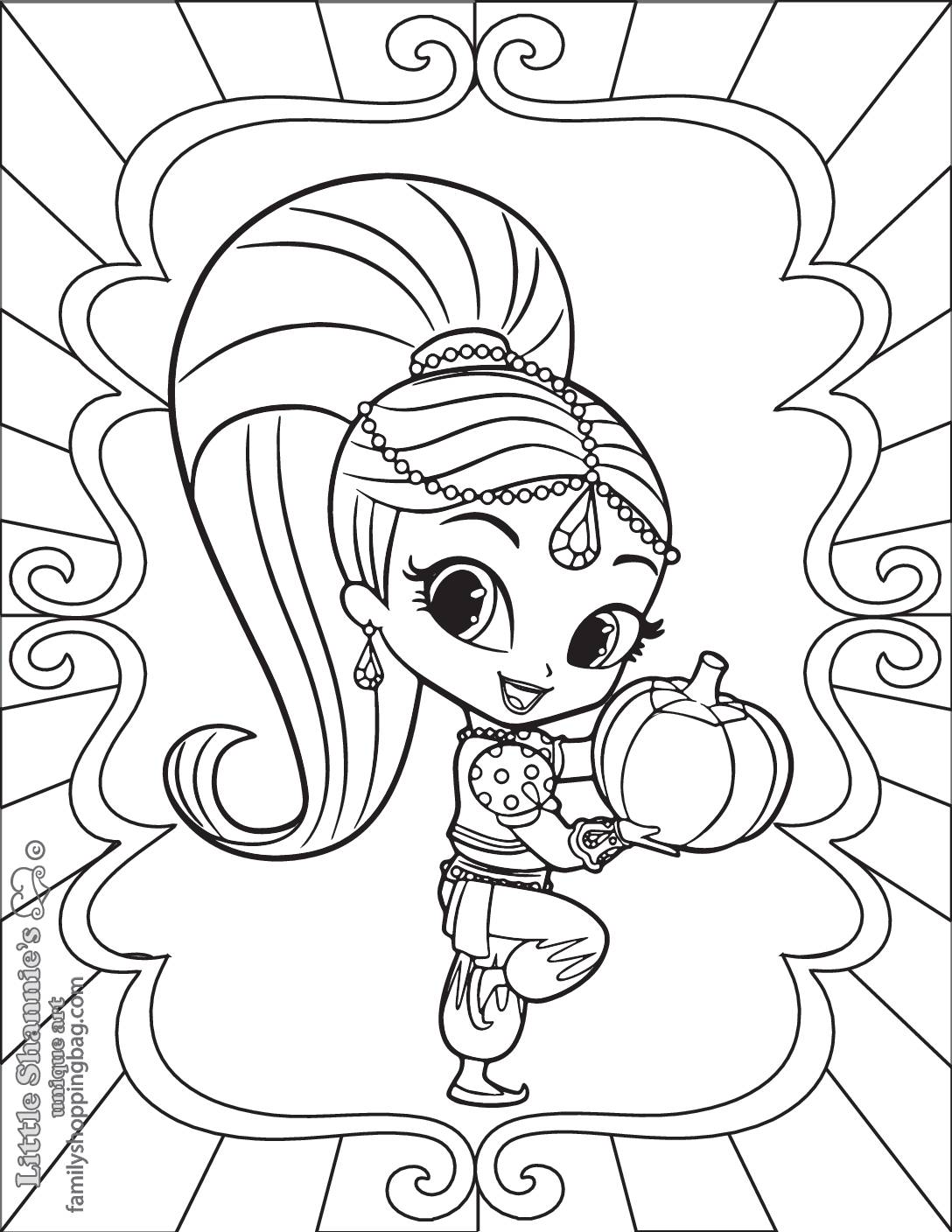 Coloring Page Shimmer Coloring Pages
