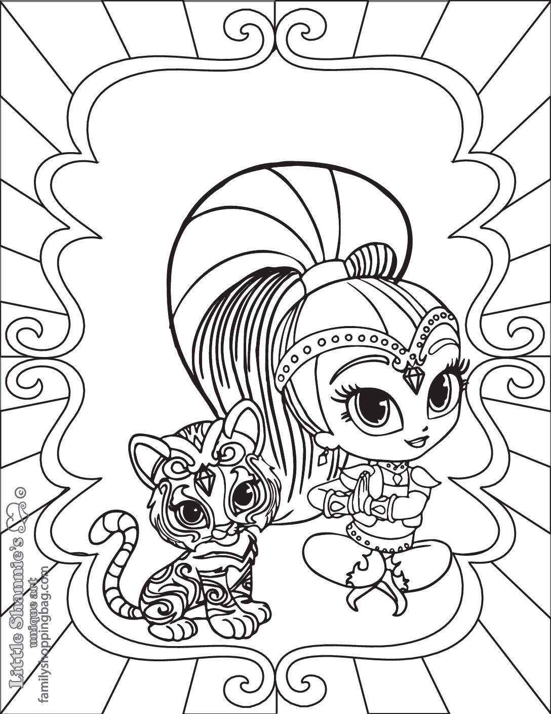 Coloring Page Shimmer Coloring Pages