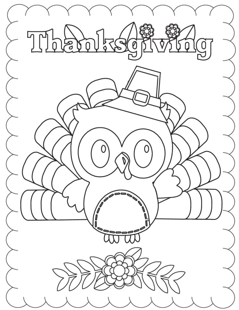 Coloring Page Thanksgiving  pdf