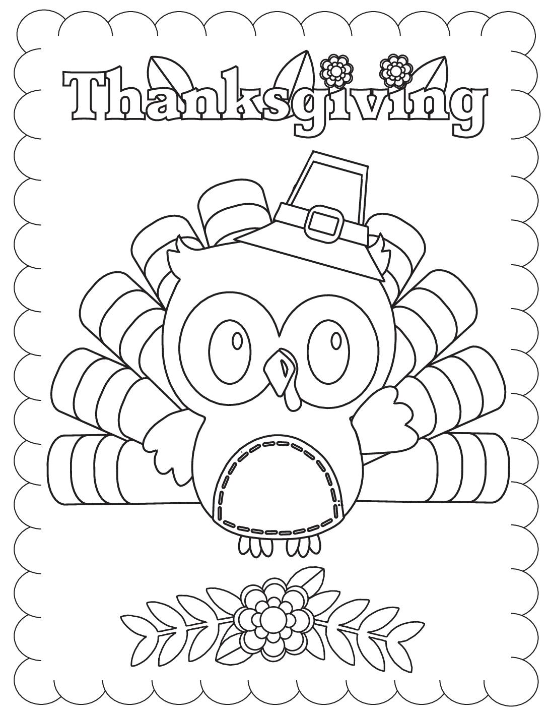 Coloring Page Thanksgiving  pdf