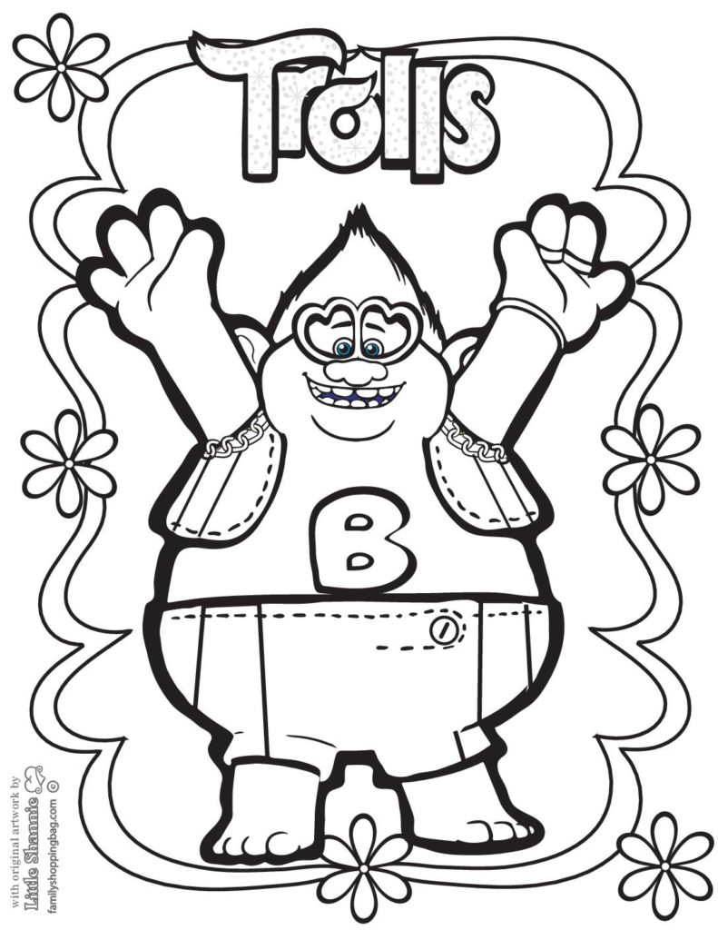 Coloring Page Trolls  pdf