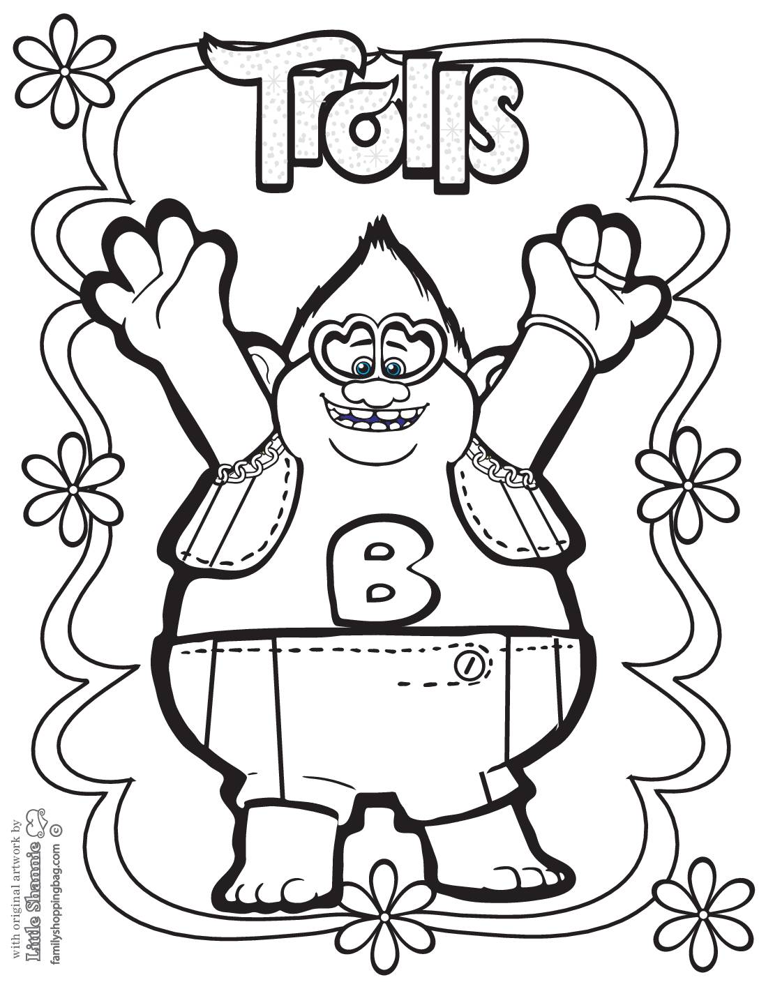 Coloring Page Trolls