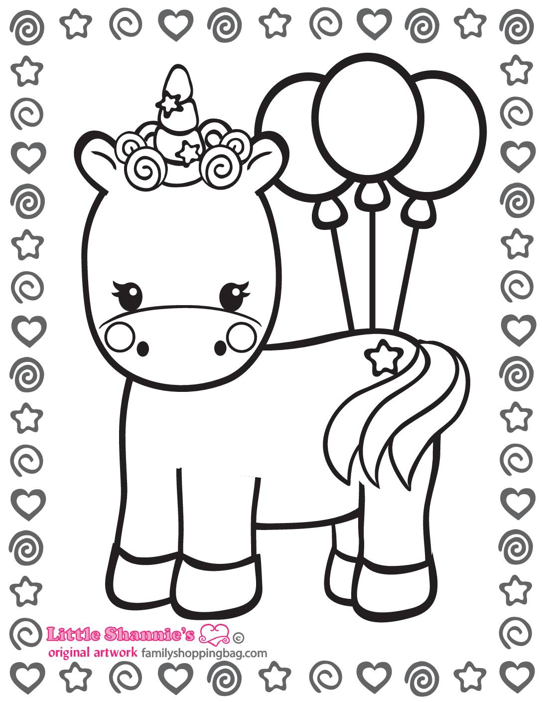 Coloring Page Unicorn  pdf