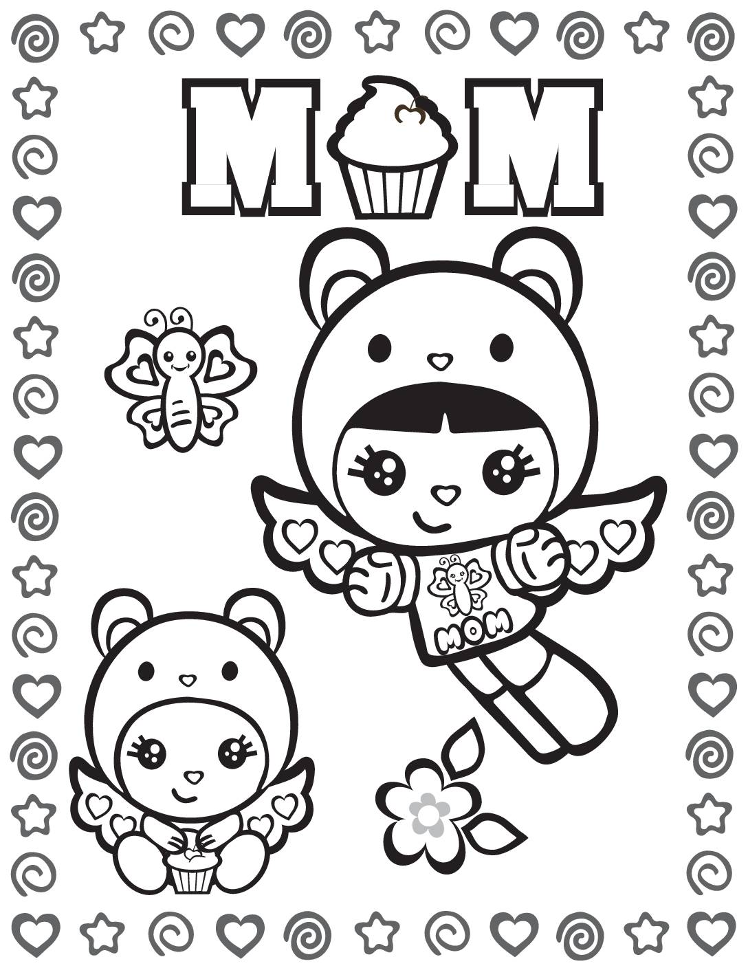 Coloring Pages 3 Mothers Day