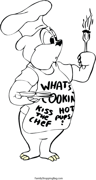 Cooking Bear Coloring Pages