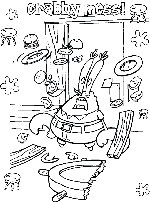 Crabby Mess Coloring Pages