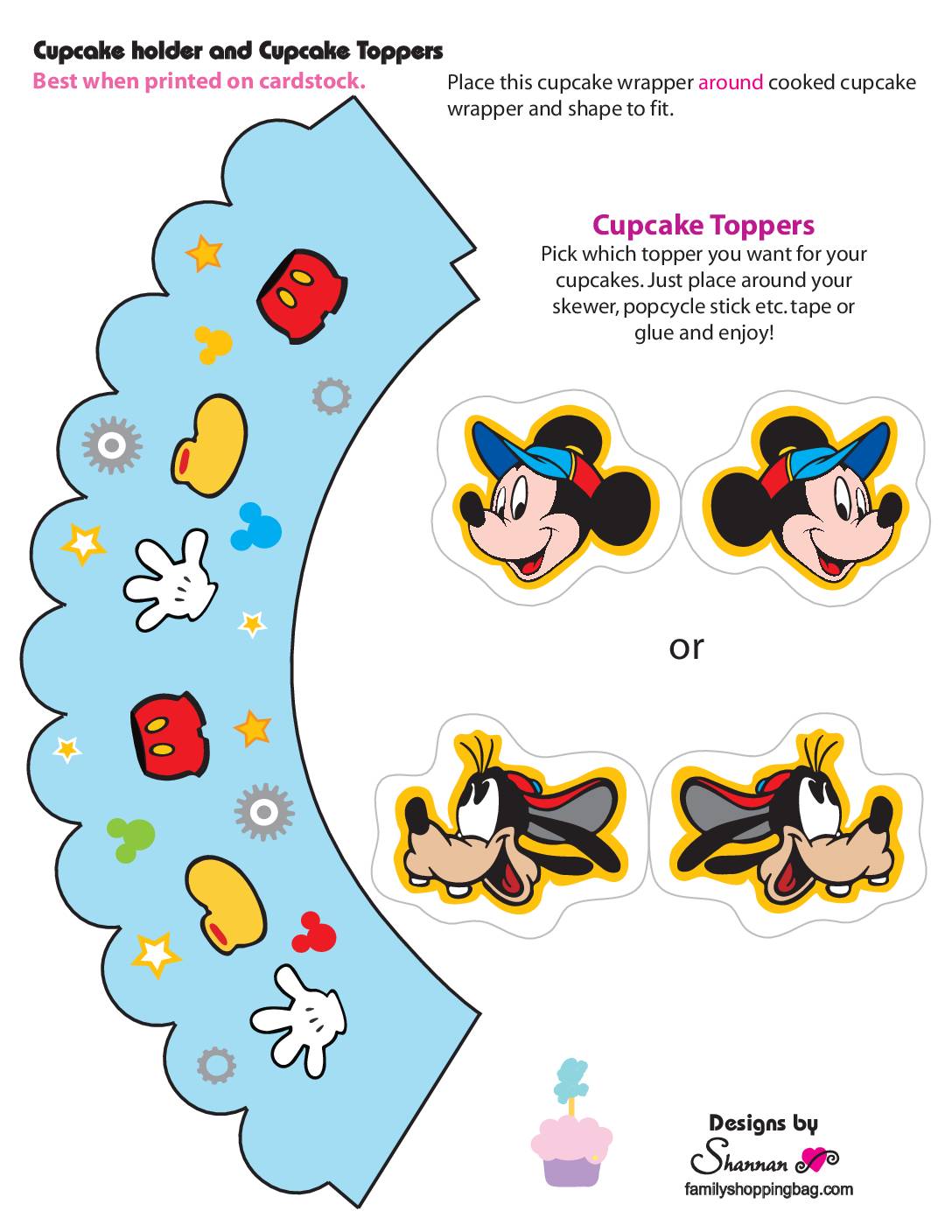 Mickey Mouse Cupcake Kit