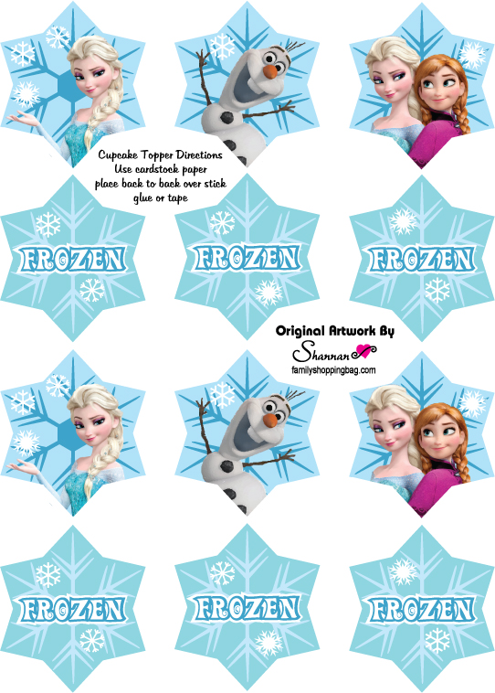 Frozen Cupcake Toppers Party Decorations