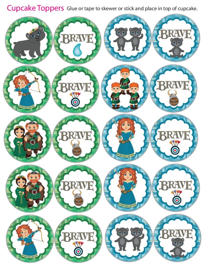 Cupcake Toppers Brave  pdf