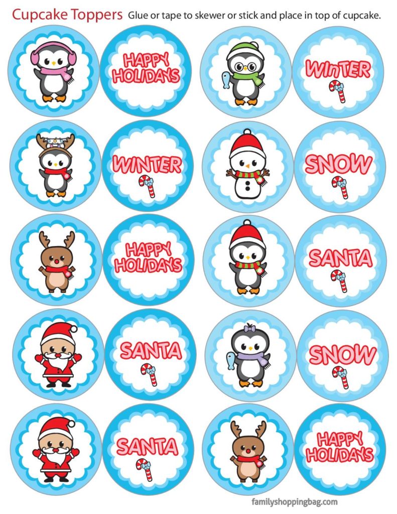 Cupcake Toppers Christmas  pdf