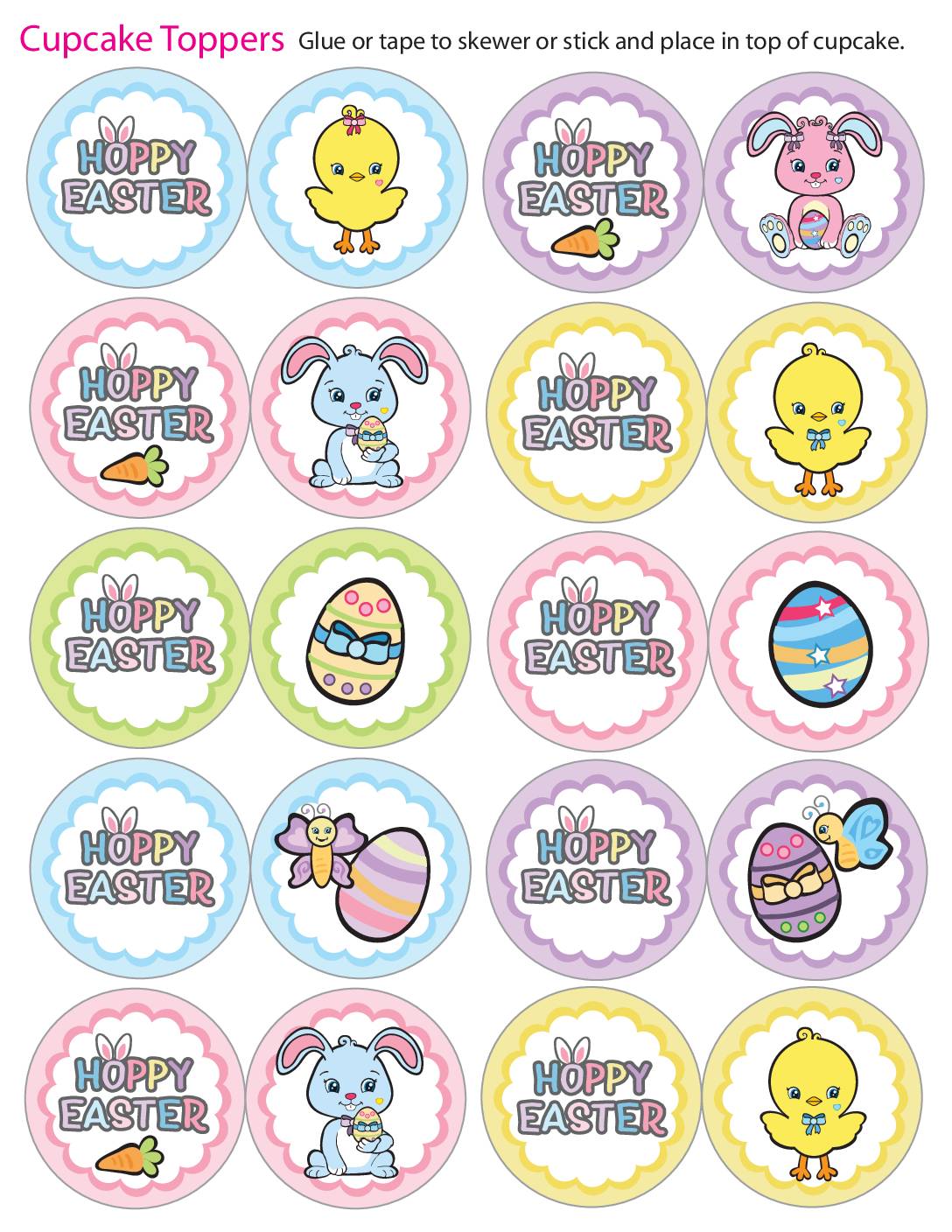 Cupcake Toppers Easter