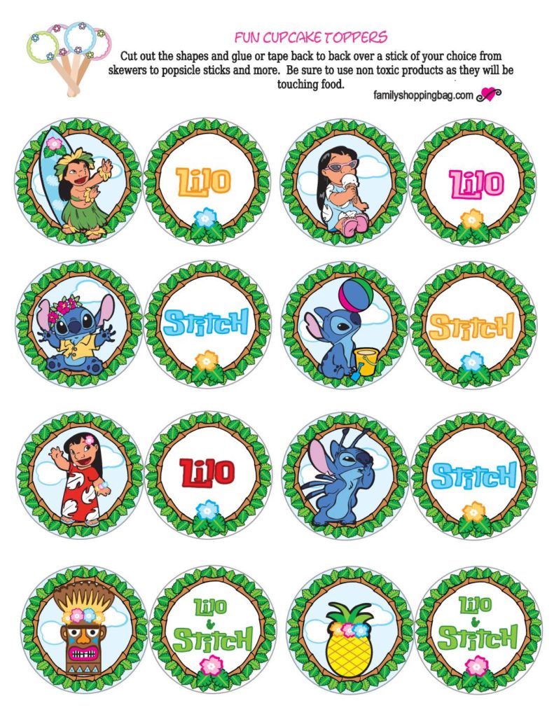 Cupcake Toppers Lilo and Stitch  pdf
