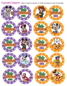 Cupcake Toppers Mickey Halloween