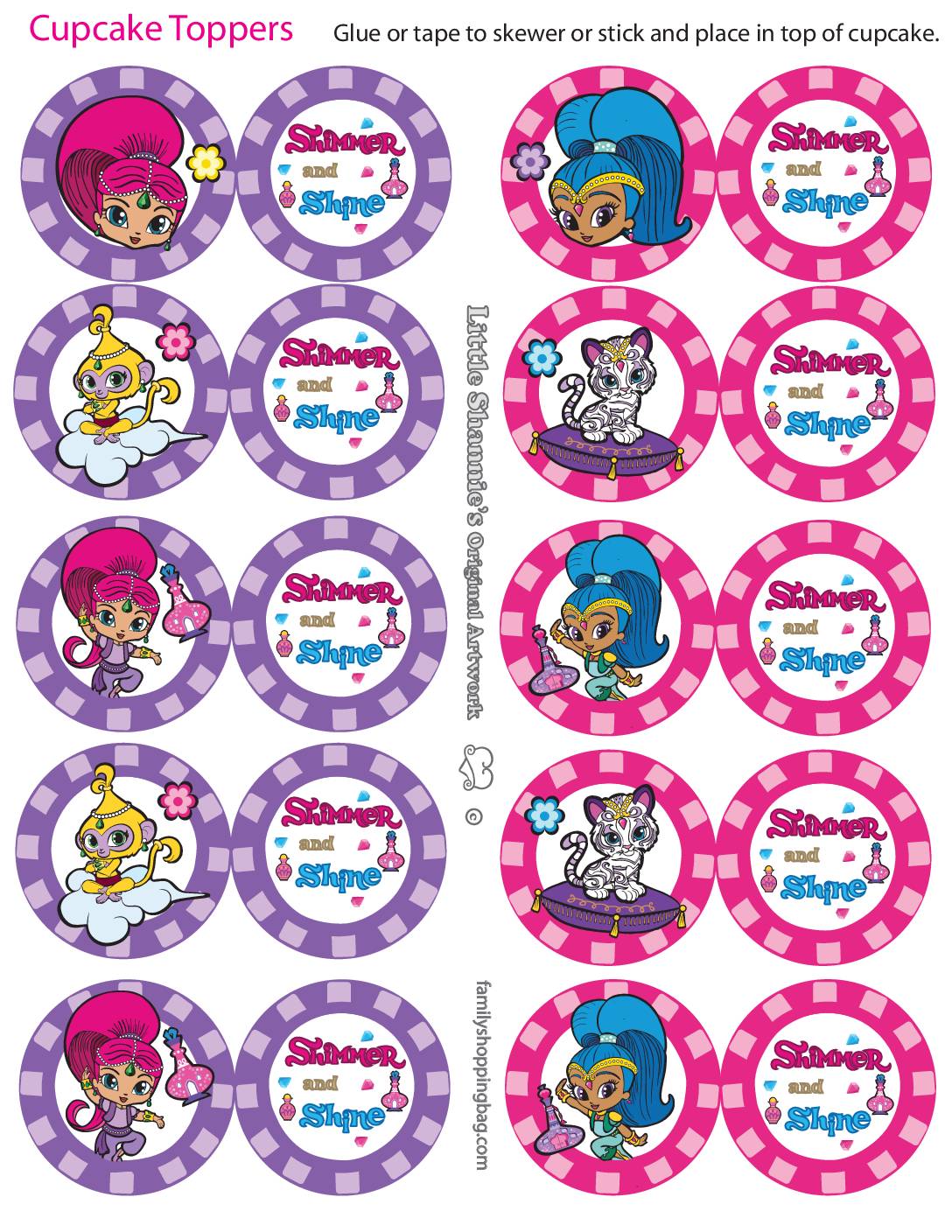 Cupcake Toppers Shimmer  pdf