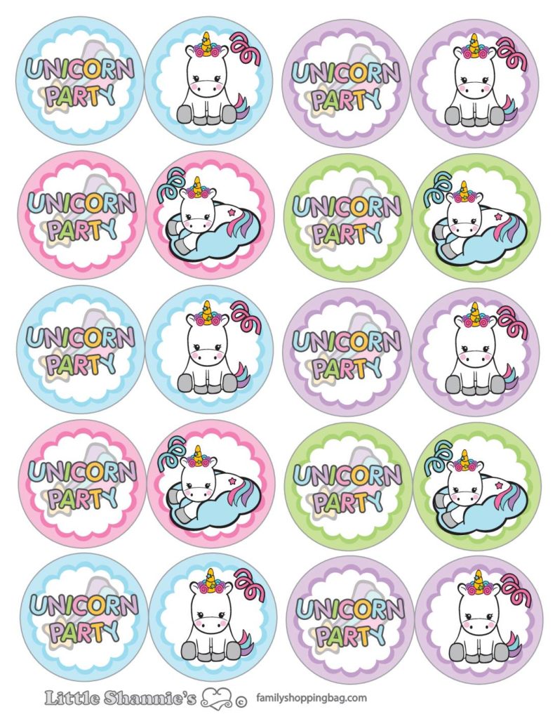 Cupcake Toppers Unicorn  pdf