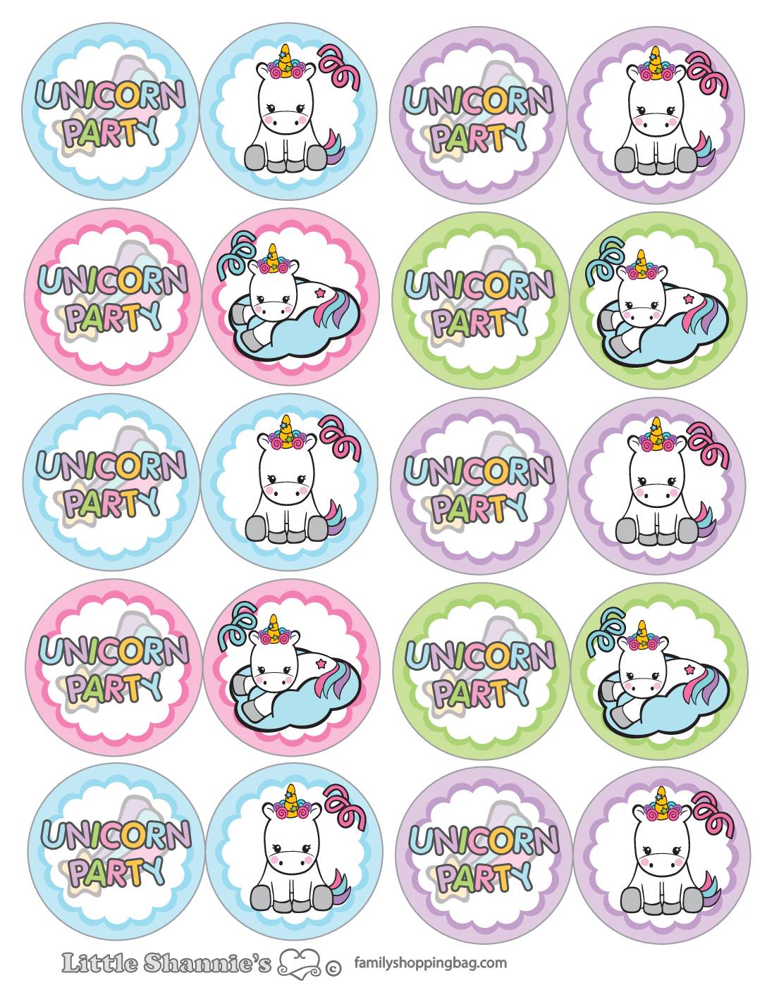 Cupcake Toppers Unicorn Cupcake Wrappers