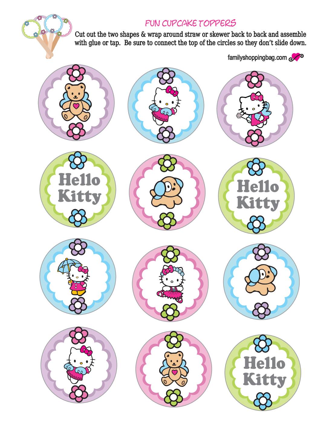 Hello Kitty Cupcake Tops Cupcake Wrappers